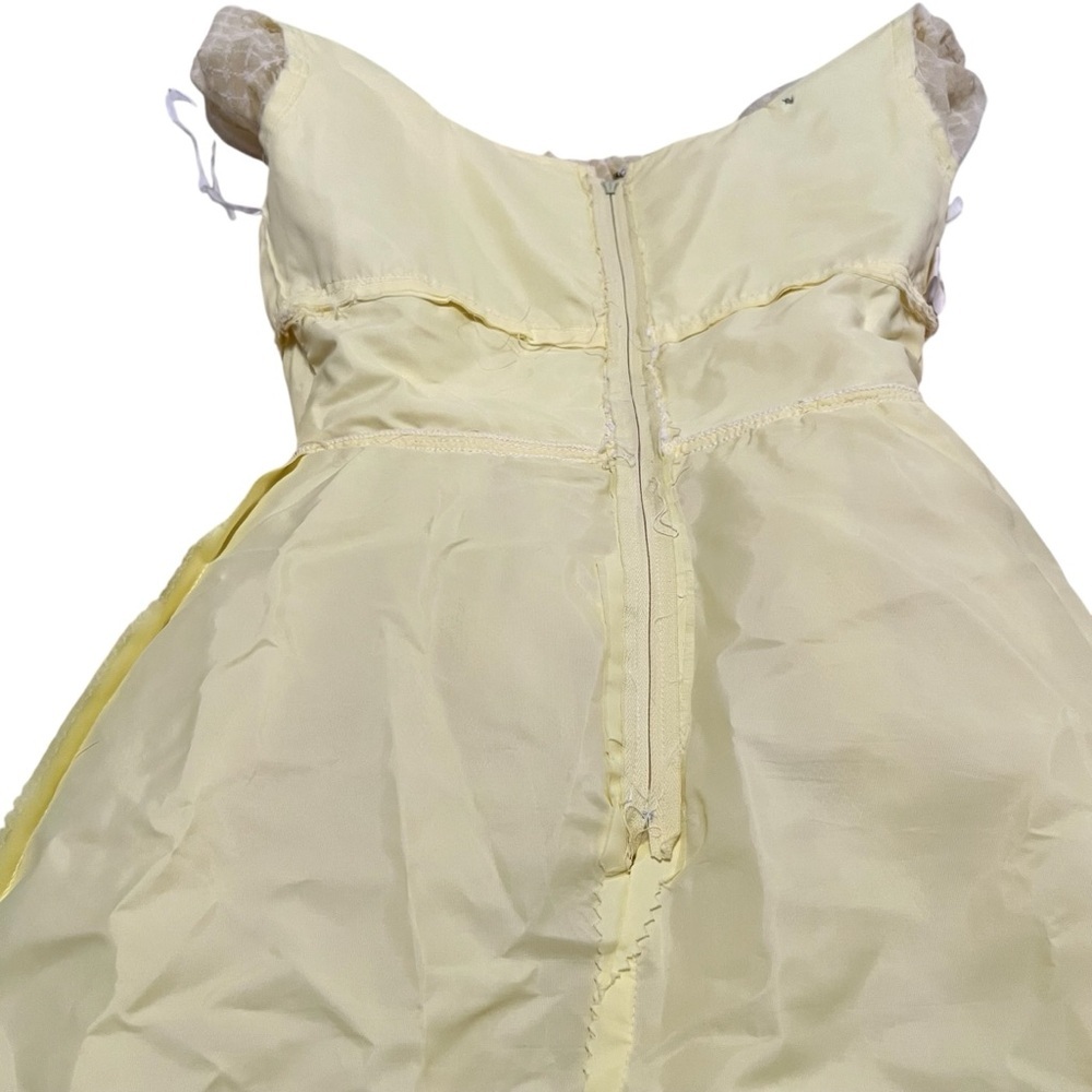 Vintage 1960s-70s Yellow Maxi Dress - Floral - Prom Wedding - Vintage - Picture 14 of 15